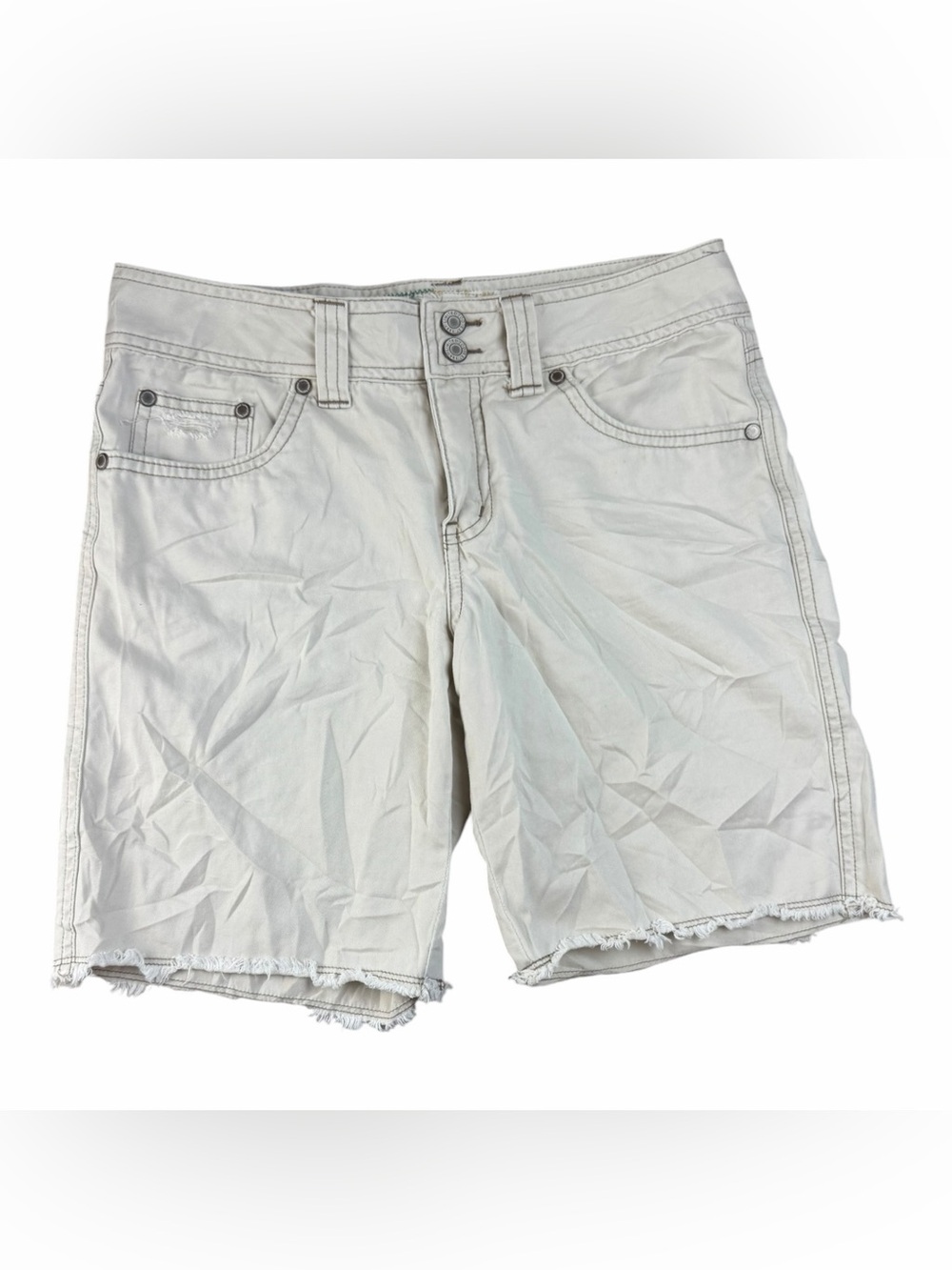 Vintage Y2K Girls Limited Too LTD White Carpenter BERMUDA Shorts Size 10 1/2